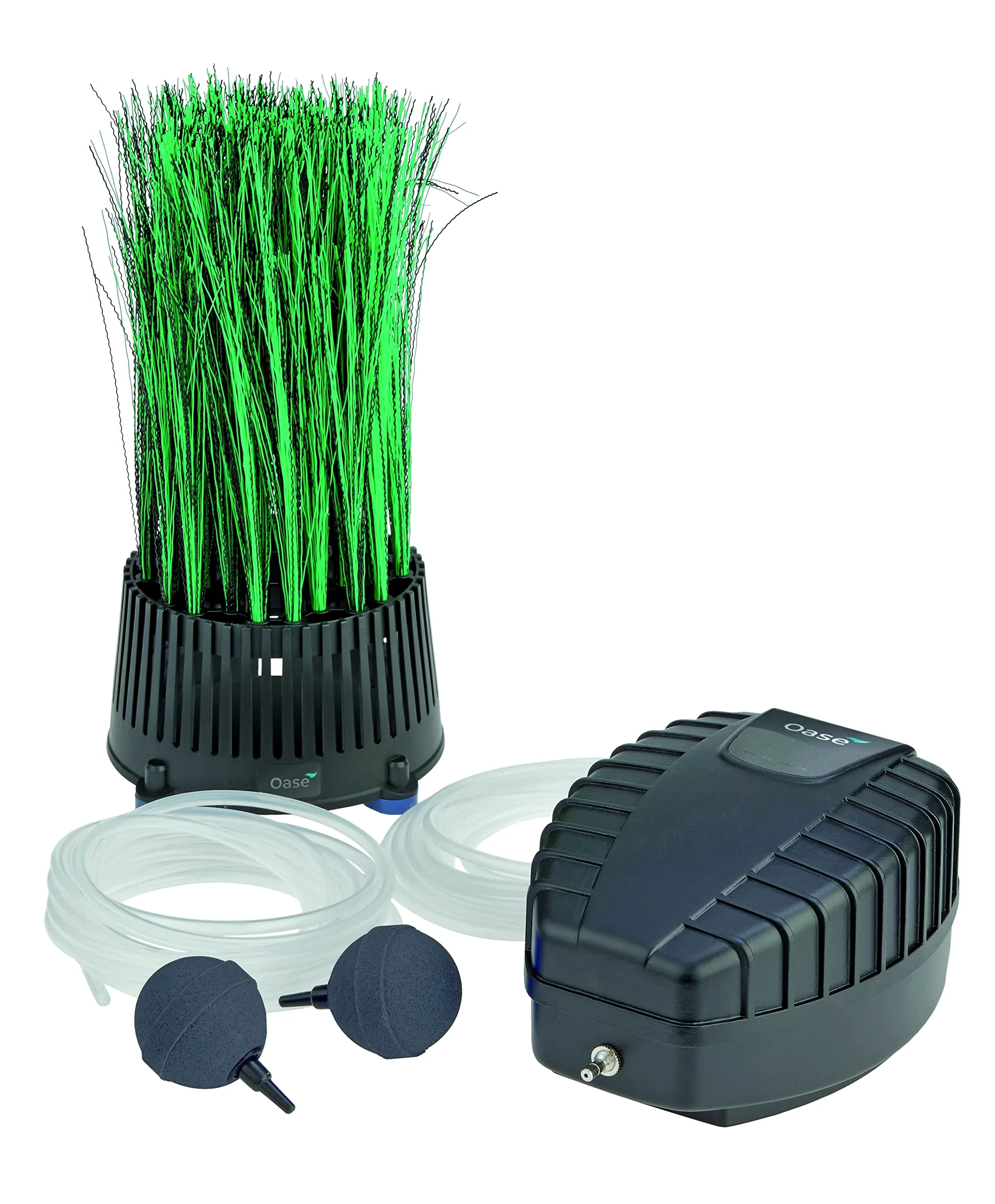OASE OxyTex 57071 - Aeratore per laghetto OxyTex 500, ventilazione stagno, ossigenazione, pompa di ventilazione, mezzo filtro, aumenta la potenza del filtro fino al 10%, nero