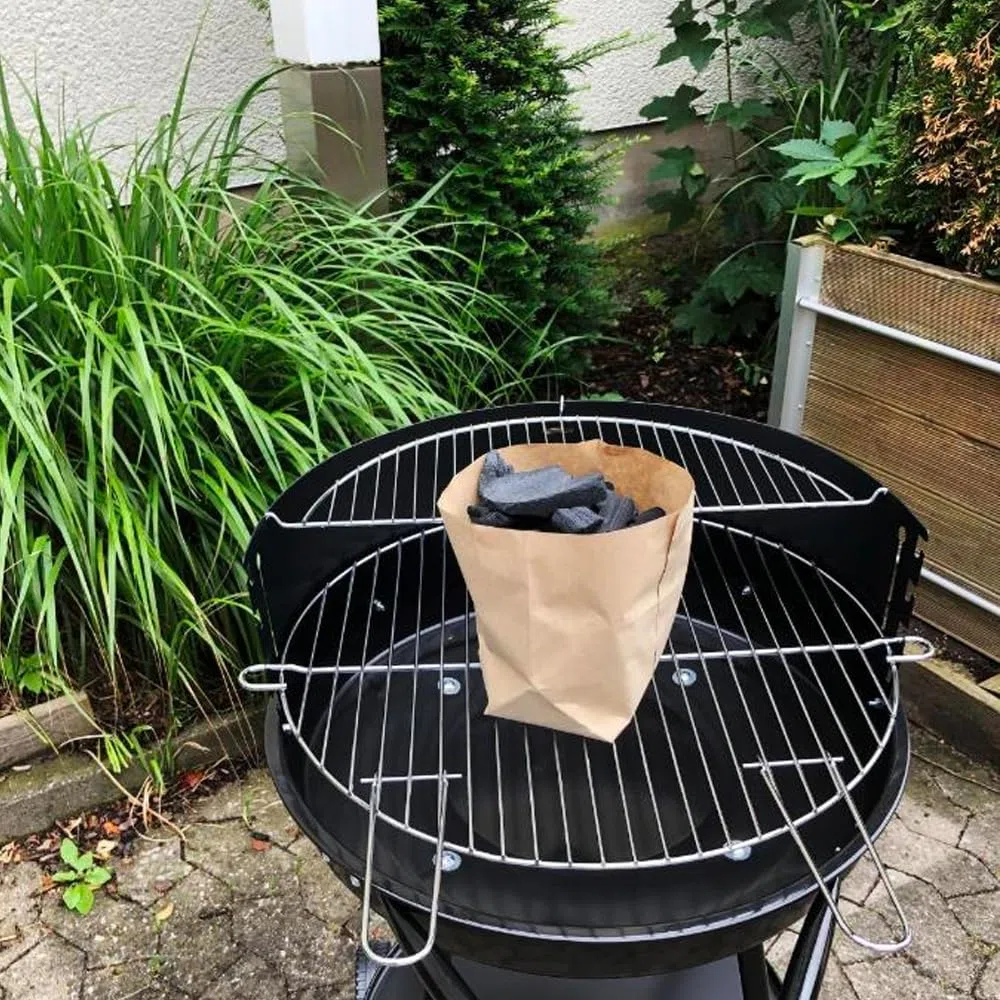 Avilia Barbecue Tondo 44x76x76cm con Griglia Rimovibile 39cm, Acciaio Inox, Manici Pieghevoli, Facile da Trasportare e Riporre, Sicuro e Resistente