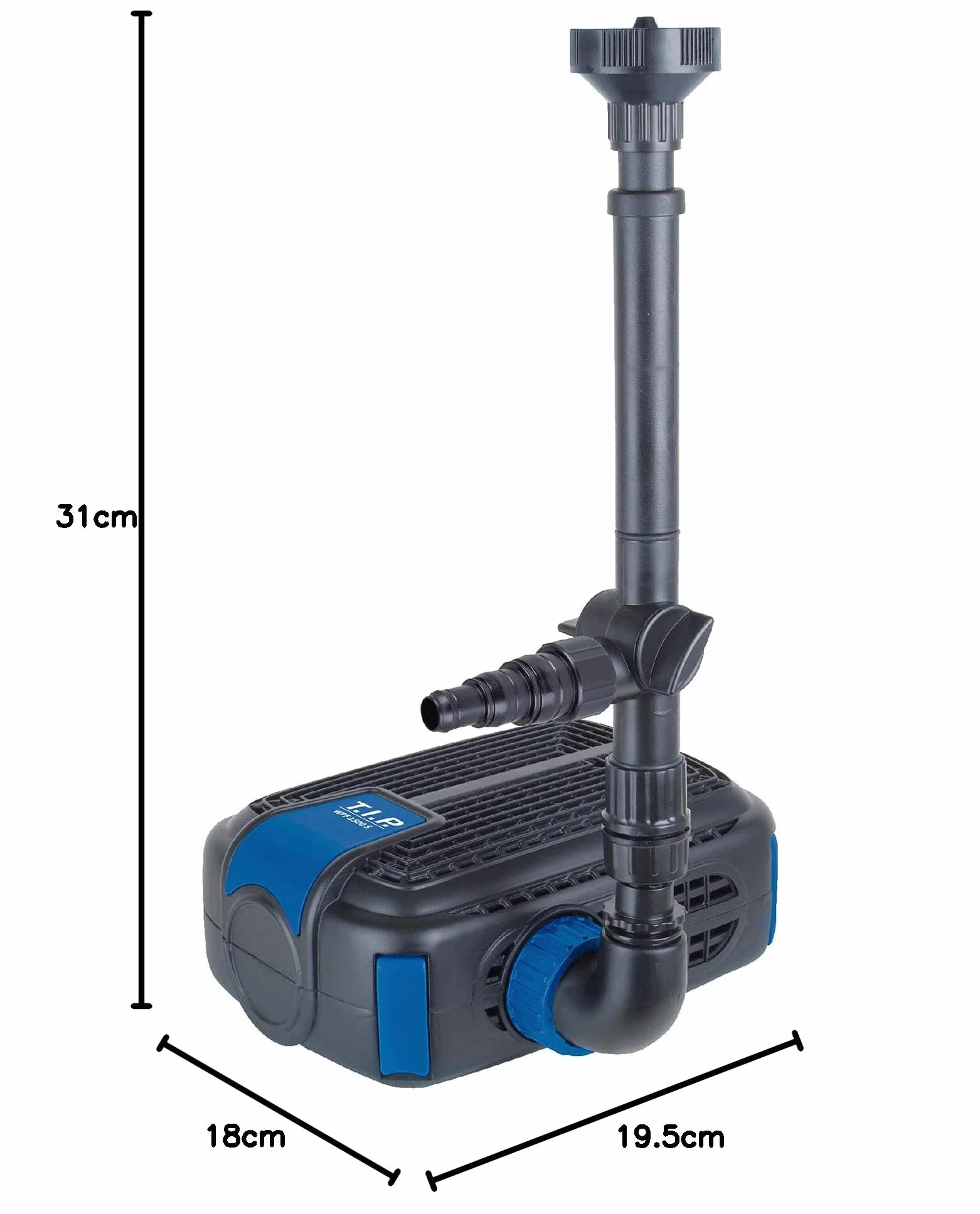 T.I.P. – Pompa per laghetto WPF 1500 S Multifunzione, Nero