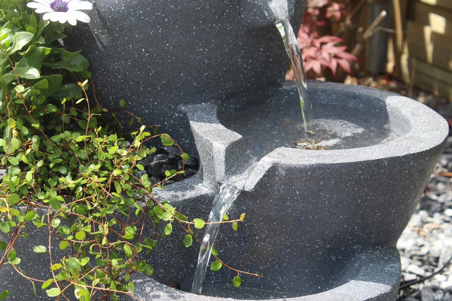 Fontana da giardino con illuminazione Botana piantabile decorazione da giardino con giochi d'acqua fontana interna grande