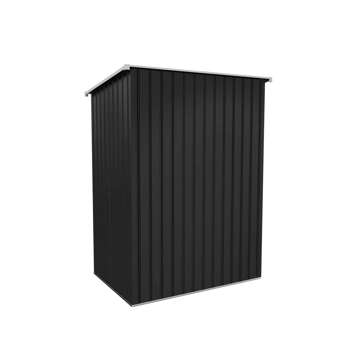 Casetta Da Giardino In Acciaio Zincato 1,51x1,03xh1,96 m, 1,55mq, Ripostiglio Attrezzi, Porta Battente (Nero)