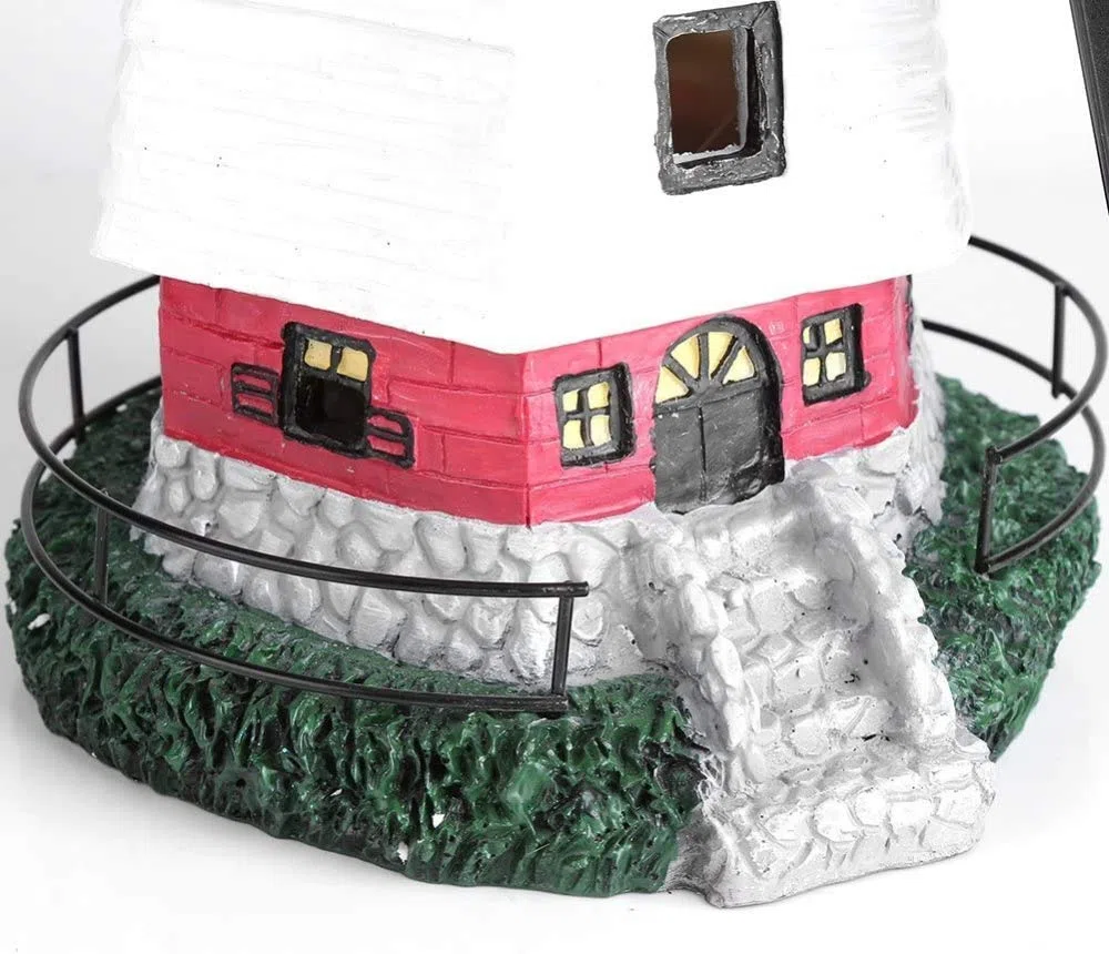 Mulino a vento solare, decorazione da giardino con luce, impermeabile, ornamentale, per prato, faro ad energia solare, per decorazione da giardino all'aperto