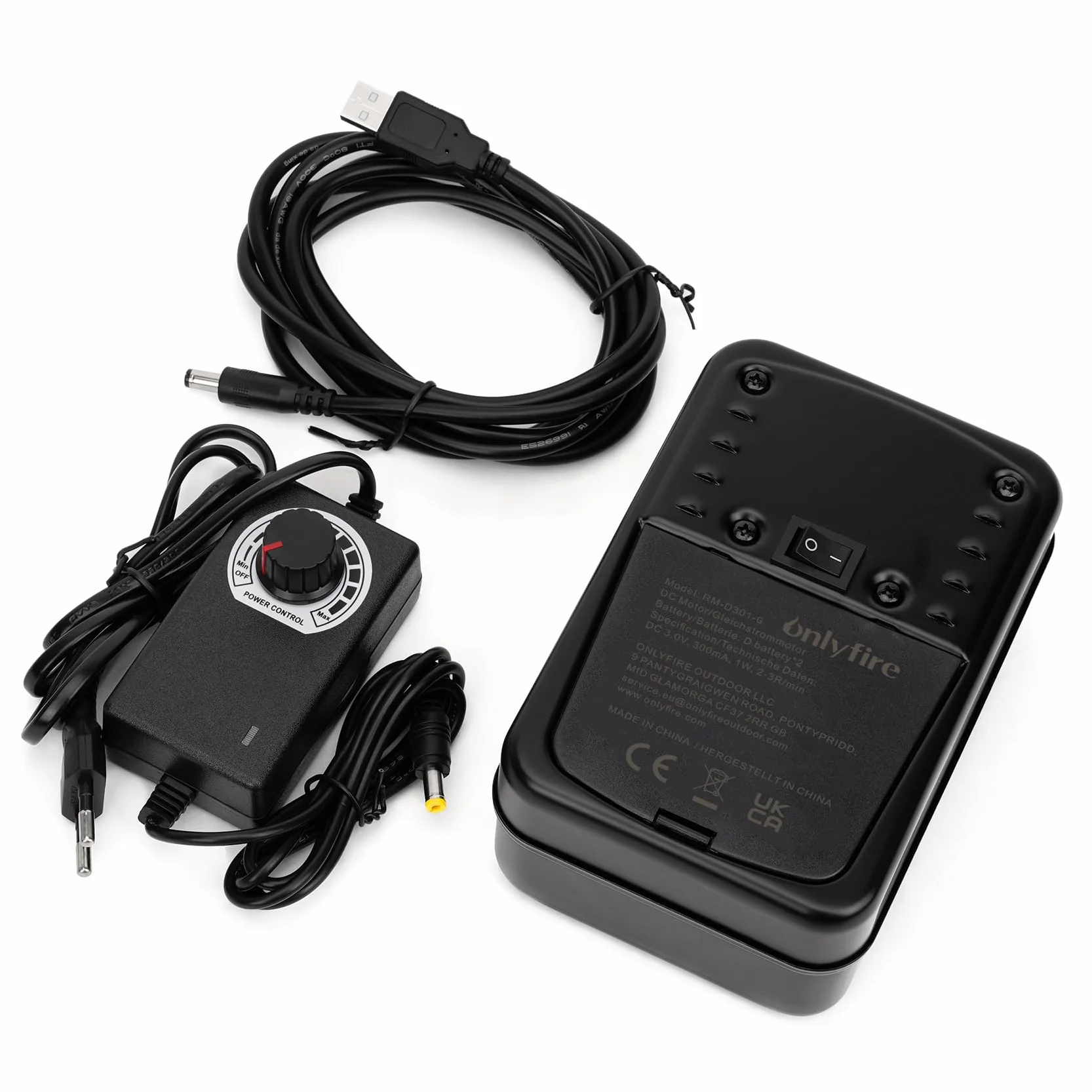 onlyfire Motore Elettrico DC 3-12V 3.5W per Girarrosto Barbecue e Rosticceria, velocità Regolabile