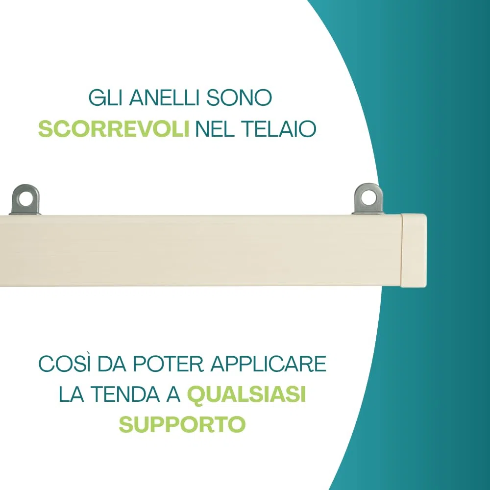 PALUPLUS Tenda a Cordoncino Antimosche, fili in Corda Intrecciata, misura 125x240 cm, tenda per porte e finestre, moschiera a pannello, catenelle a caduta, zanzariera per insetti -5851C-1,9 (Marrone)