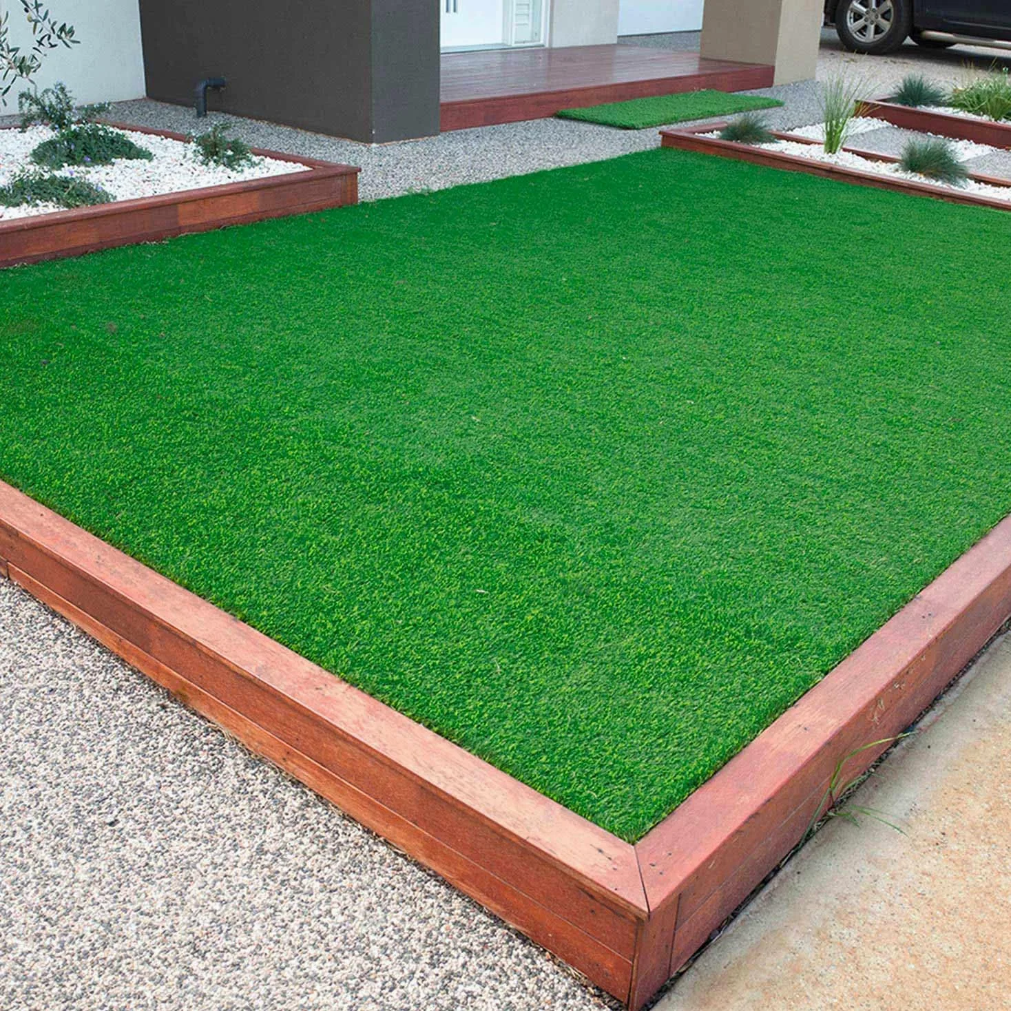OLIVO.Shop Erba sintetica, Rotolo di Erba Artificiale, Sintetica per Esterno, Prato Sintetico Manto Erboso, Giardino, Terrazza, Piscina, 7 mm Drenante GRASS GREEN (2x20 mt)