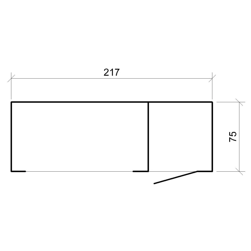 Legnaia da esterno - 75 x 217 x H159 cm - Legnaia moderna con deposito laterale per attrezzi 1,09 m² + 0.53 m² - Casetta per attrezzi e legna - TIMBELA M981