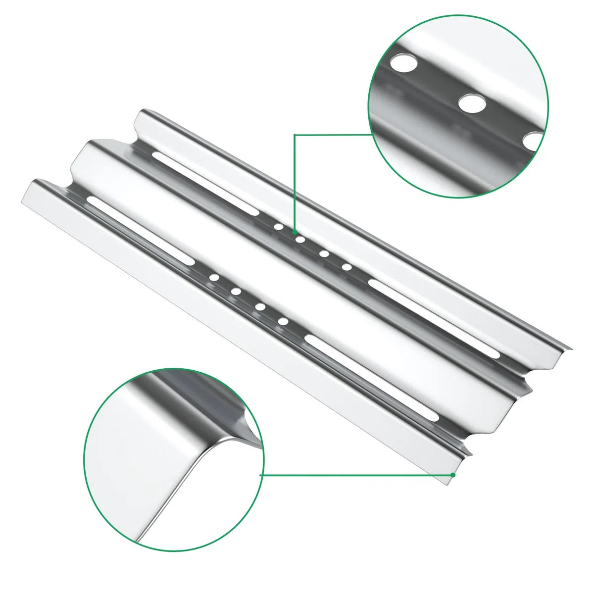 WELL GRILL Sear Plate & Bruciatore - Set di 3 tubi per barbecue a gas Napoleon Legend LEX 485 605 730 Series, Prestige 500, Rogue 365, LD485RB, LD485RSIB, in acciaio inox