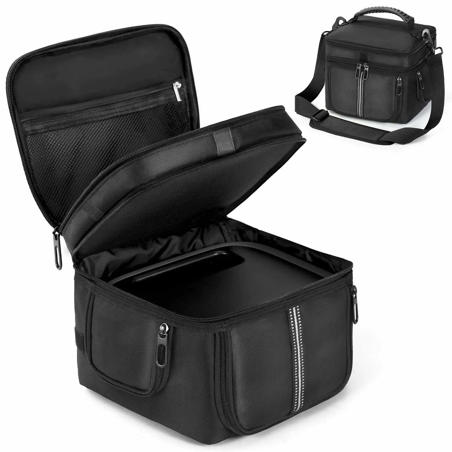 Custodia da trasporto per centrali elettriche ECOFLOW River 3, borsa per generatore con accesso rapido e finestre con cerniera