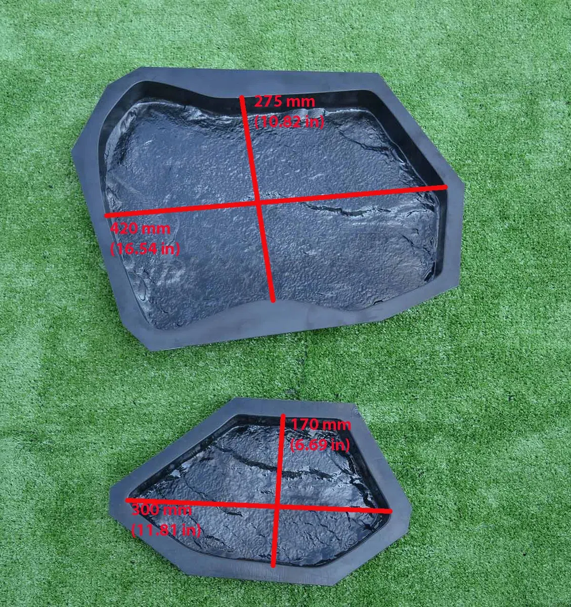 SvitMolds, #S34 Stampi per cemento, 6 pezzi, stampi in plastica, per pavimentazione fai da te effetto pietra, per vialetti e sentieri da giardino