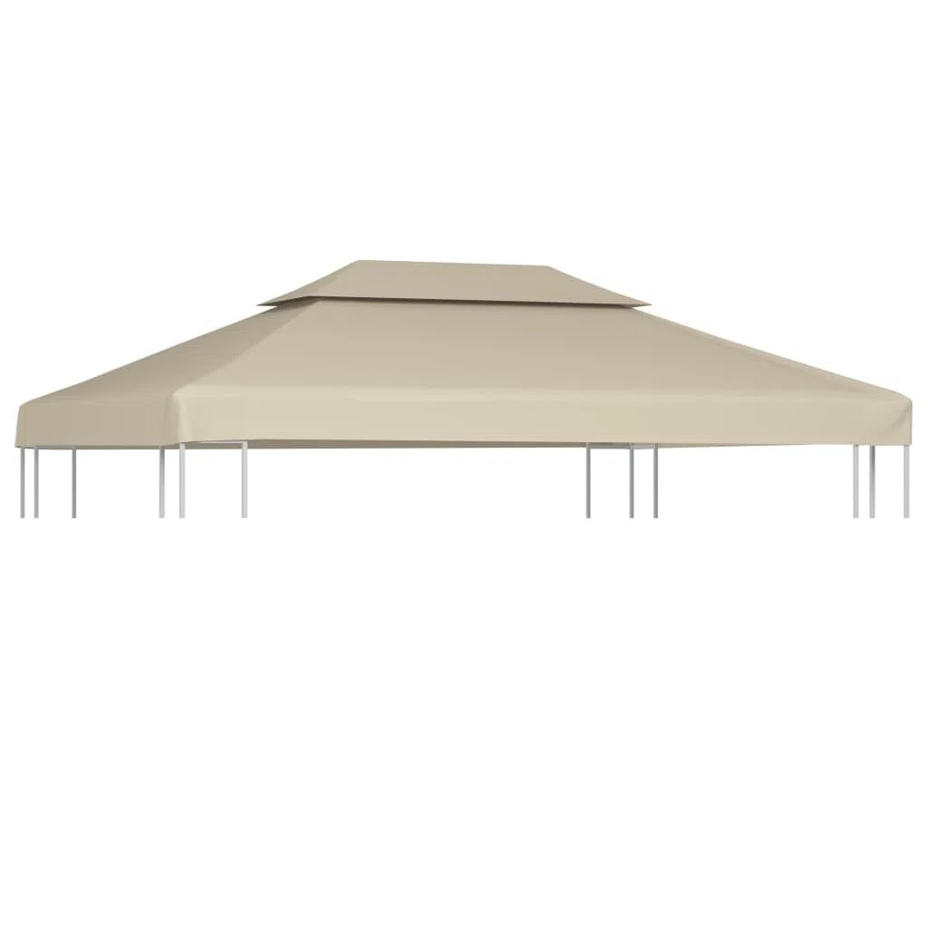 vidaXL Telo di Copertura Beige 3x4m Ricambio Tetto Gazebo Tenda Chiosco