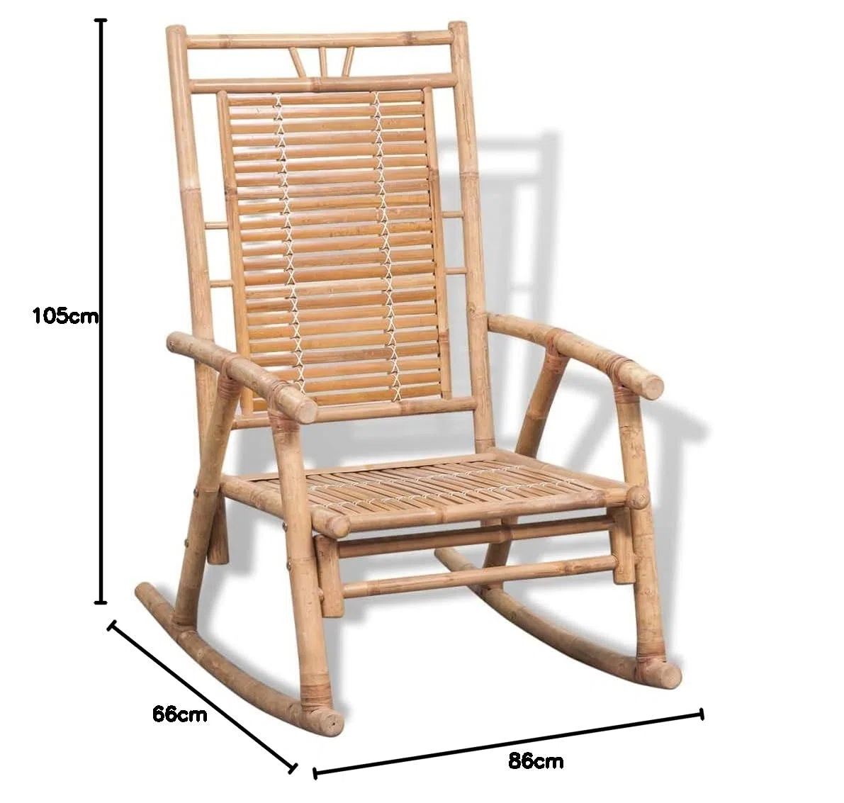 Sedia,Poltrona Da Giardino In Bambù, Divano A Dondolo Per Giardino, Bordo Piscina, Terrazza, Balcone, Soggiorno, Ufficio A Dondolo, In Bamboo