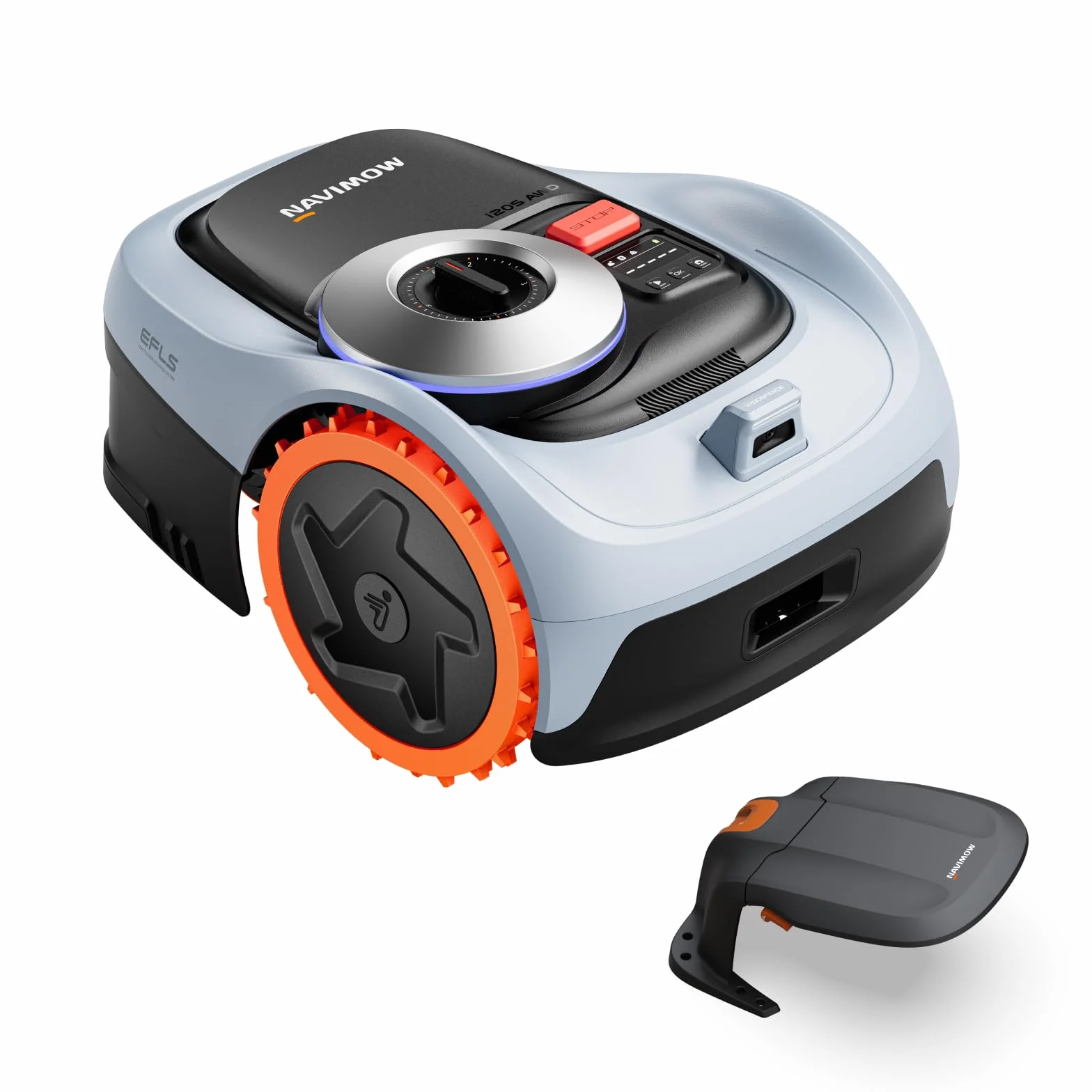 Segway Navimow i205 AWD Robot Tagliaerba Senza Filo Perimetrale - Kit con Garage S, Trazione Integrale per Pendii del 45%, EFLS NRTK + Visione, Non è Necessaria un'antenna RTK (Spedito separatamente)