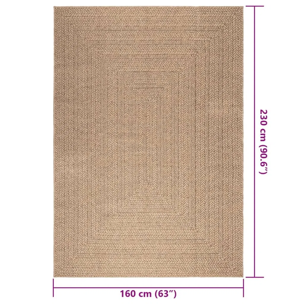 vidaXL Tappeto ZIZUR 160x230 cm Aspetto Iuta per Interni ed Esterni