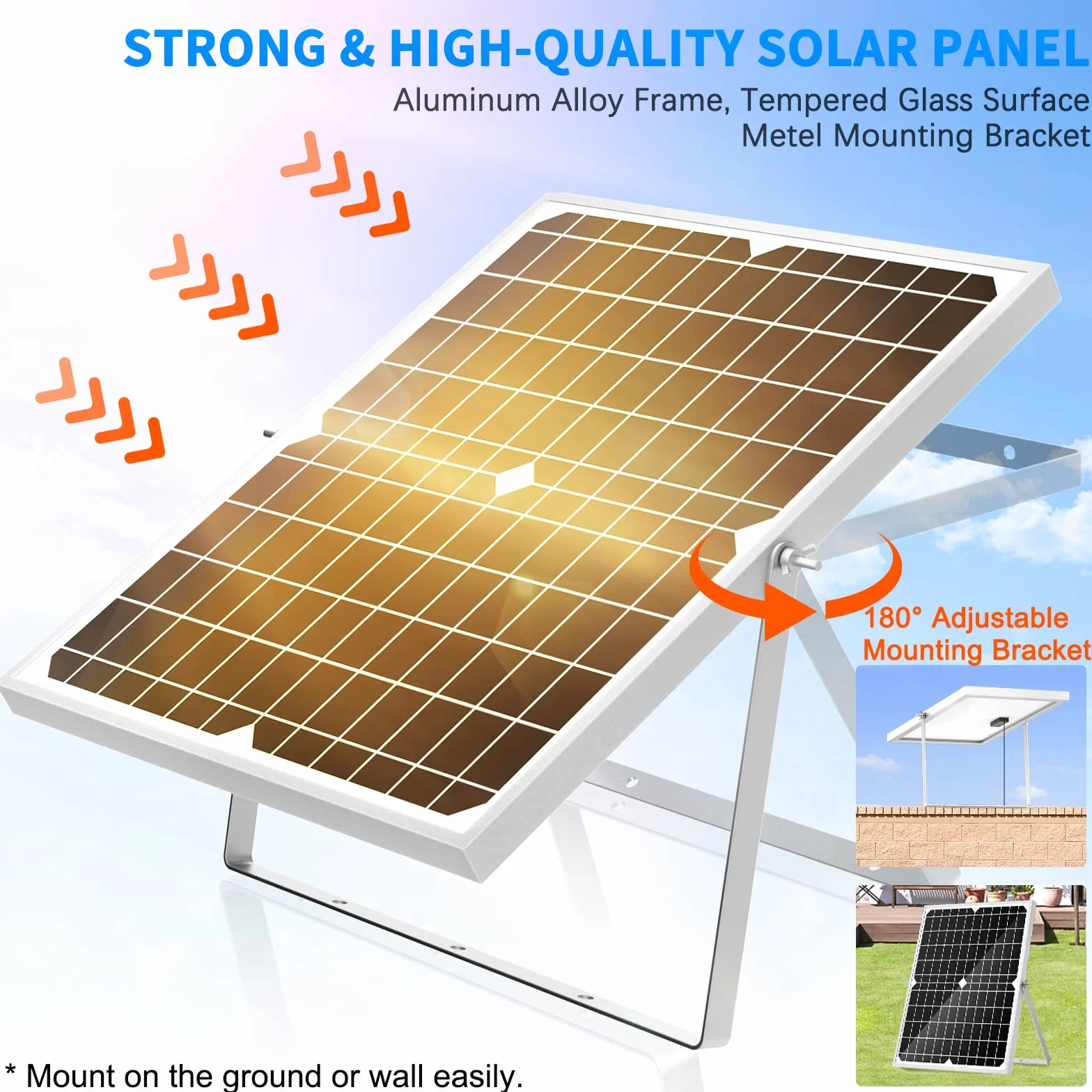 Pompa solare per laghetto, pompa solare da 20 W, portata 1300 l/h, cavo di alimentazione allungabile da 5 m, 4 modelli di spruzzo e sacco raccogli-sporco, ideale per laghetti e impianti d'acqua