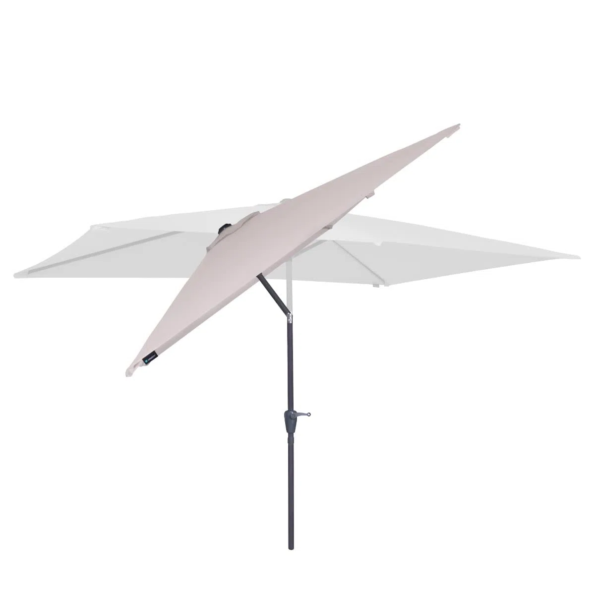 VONROC Ombrellone da giardino Rapallo 200x300 cm con Inclinazione Regolabile, UPF 50+, Manovella Facile e Copertura Protettiva Inclusa Nero