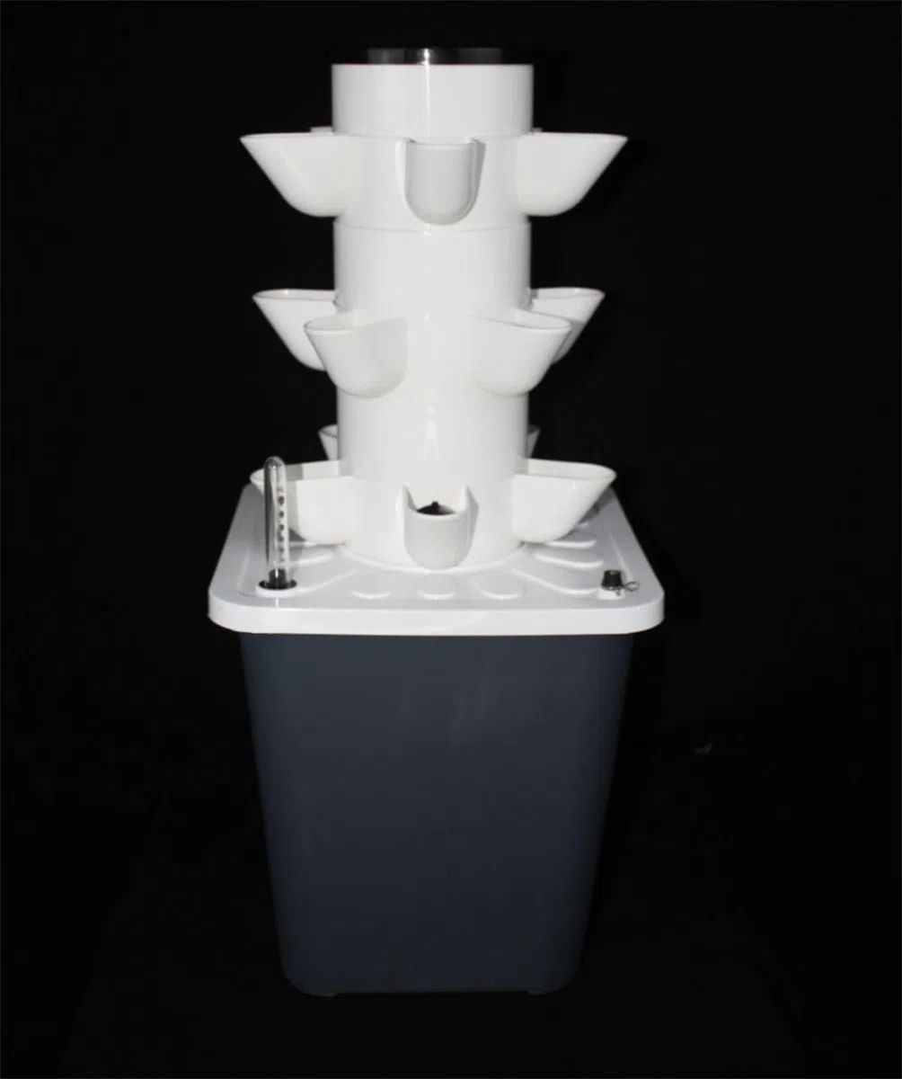Sistema di Coltivazione Idroponica per Erbe, Frutta E Verdura da Interni, Torre Aeroponica da Giardino con Pompa Idratante, Adattatore, Vasi A Rete E Timer(Color:30holes)