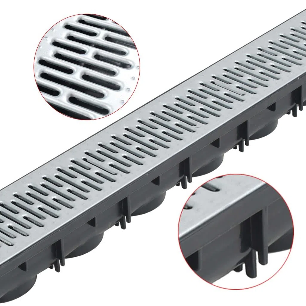 Canalette di Drenaggio 3 pz Acciaio Zincato 3 m,Ferramenta per la Riparazione di impianti Idraulici,Articoli per idraulica-142877