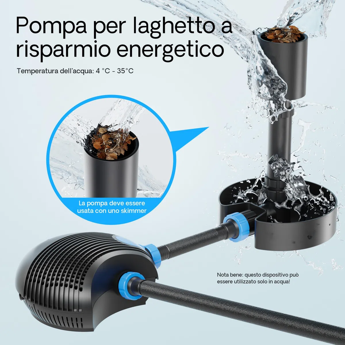 SunSun CTF-1000B SuperECO Pompa per laghetti 10000 l/h 80 W per ruscelli
