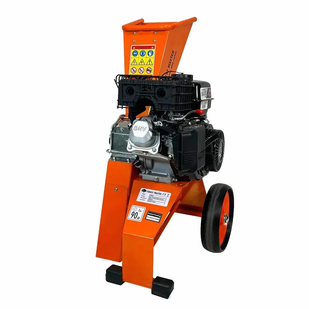 Forest Master FM6DDES-MUL - Cippatrice e trituratore da giardino a benzina da 6 HP con avviamento elettrico, trinciatrice autoalimentante, rami fino a 50 mm, ideale per tutti i rifiuti verdi da