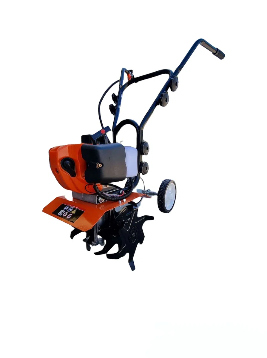 Motozappa Motocoltivatore Zappatrice Con Motore 52 cc A Scoppio 2 Tempi Larghezza Di Lavoro 300 mm Profondità 150 mm Zappette con 6 lame in Acciaio Rinforzato Per Orto Coltivazione Terreni