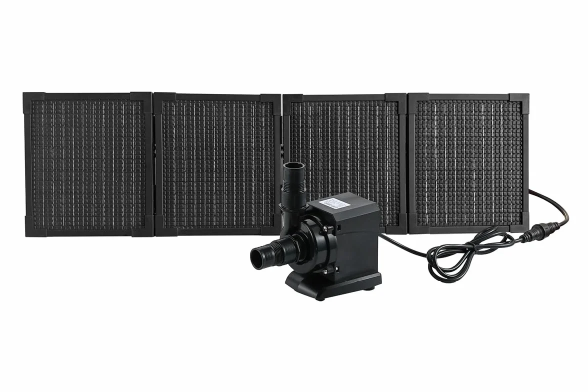 Steinbach Pompa di circolazione con pannello PV – 040613 – Potenza della pompa 3.000 l/h – Per piscine con una capacità d'acqua fino a 19.000 l – Con un pannello PV pieghevole da 30 Watt incluso
