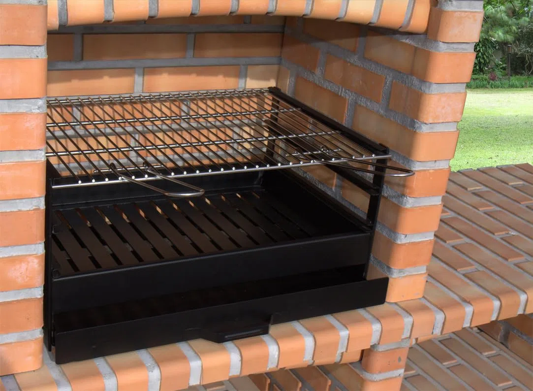 Sauvic Cassetto Barbecue 70x40 cm con griglia Inossidabile