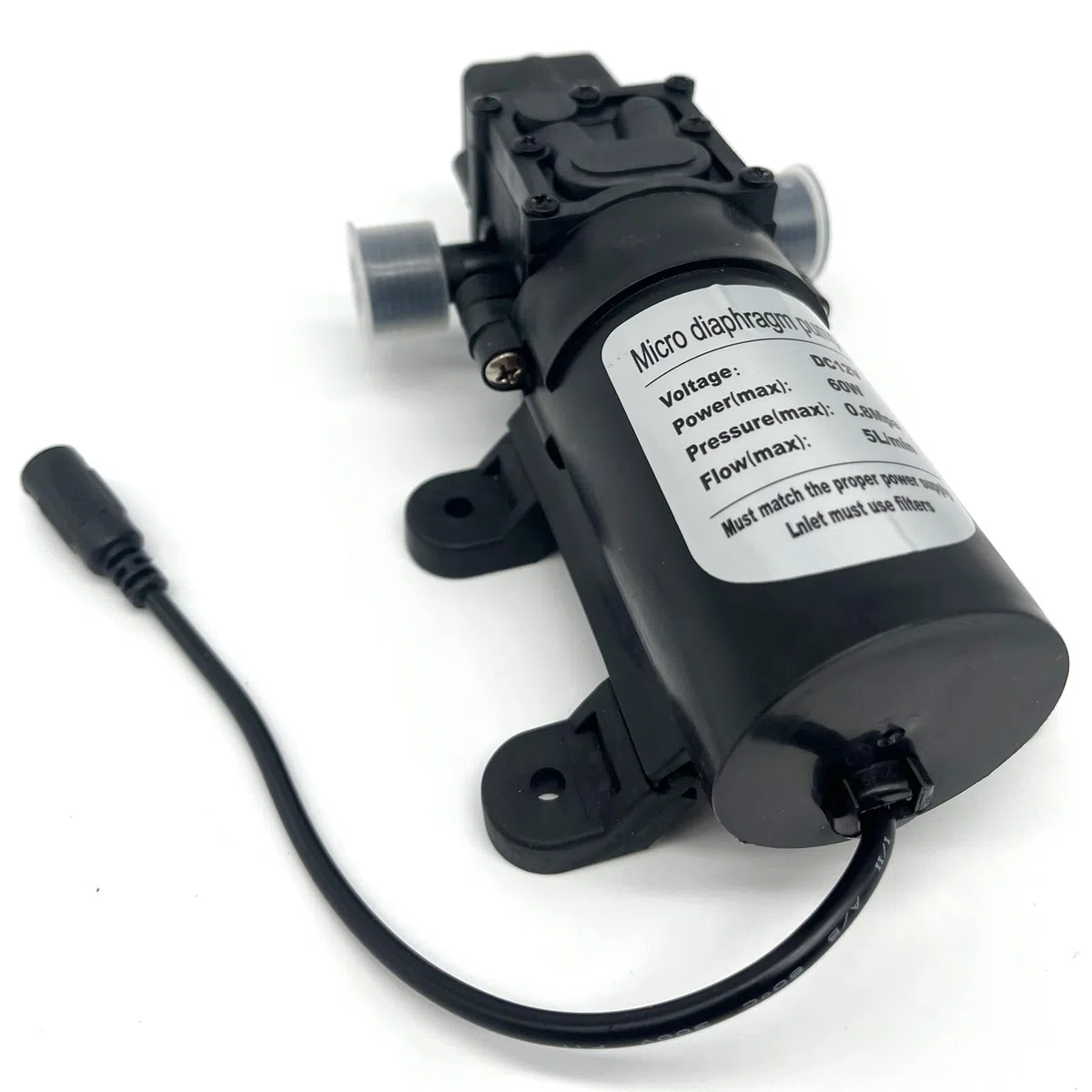 Pompa Acqua Camper, DC 12V Pompa Dell'Acqua Ad Alta Pressione 5 L/min 116psi 60W Pompa Dell'Acqua Autoadescante Pompa Dell'Acqua Per Camper, Barche, Roulotte E Il Giardino