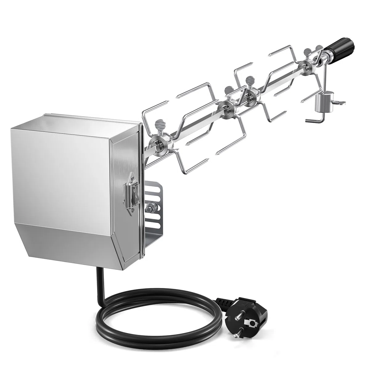 Universale girarrosto per Barbecue Lunghezza Regolabile 56-134 cm 3RPM 2X forchetta Girarrosto per Barbecue girarrosto Elettrico