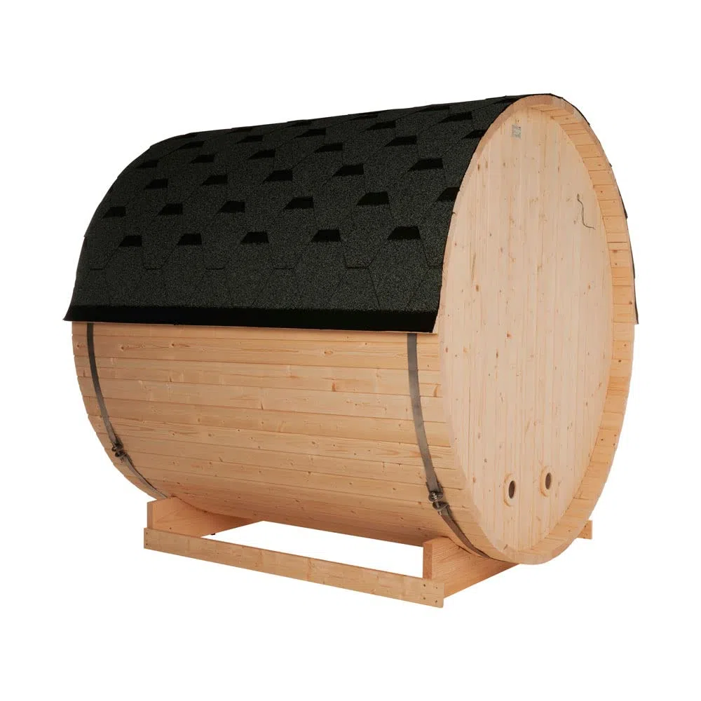 Home Deluxe, sauna per esterni per 4 persone, Lahti L con forno elettrico, in legno di abete rosso, dimensioni: 194,8 cm x 191,7 cm x 180 cm, con accessori completi