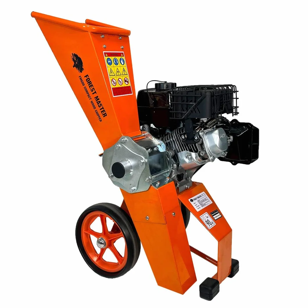 Forest Master FM6DDES-MUL - Cippatrice e trituratore da giardino a benzina da 6 HP con avviamento elettrico, trinciatrice autoalimentante, rami fino a 50 mm, ideale per tutti i rifiuti verdi da