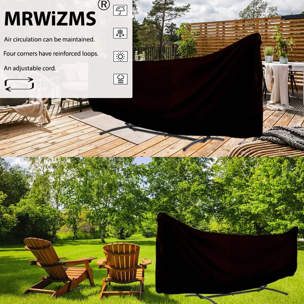 Copertura per Amaca Impermeabile, Telo Copri Completo Oxford 420D, Coperture Protettive per Amaca Sospesa da Giardino e Amaca Matrimoniale da Esterno, Resistente Alle Intemperie (340 x 17 X 86 cm)