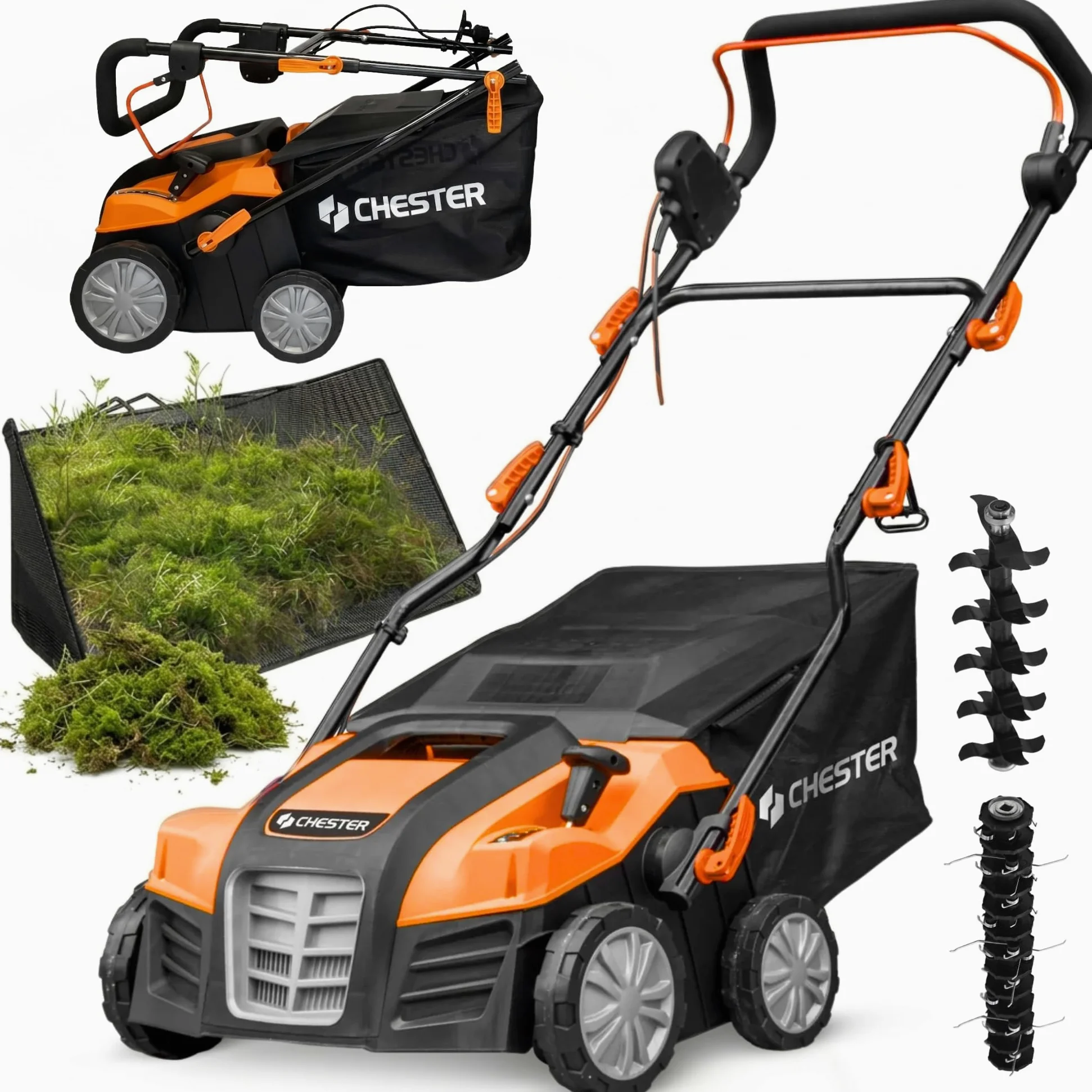 Scarificatore e arieggiatore elettrico 2 in 1 per prato - 1800W - 40cm - CHESTER