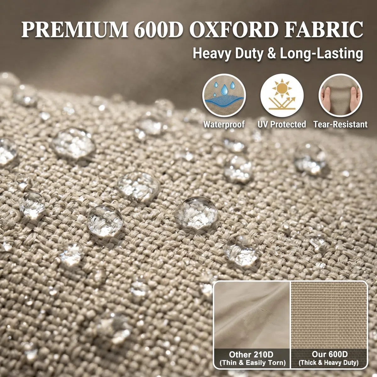 Coprisedile per Dondolo 2/3 Posti, Telo Ricambio Seduta Dondolo in Tessuto Oxford 600D, Copertura Impermeabile e Resistente UV per Altalena da Giardino Esterno,Grigio,158x(54+54) cm