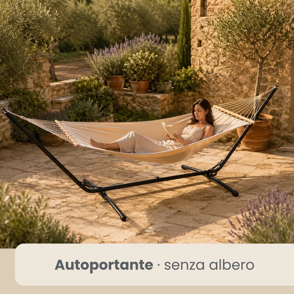 AMANKA 310x100 Supporto per Amaca Fino a 120 kg - Struttura per Amaca Sospesa - Base Amaca per 2 Persone - Dondolo Amaca da Giardino - Porta Amaca Senza Amaca Sostegno per Amaca Struttura Porta Amaca