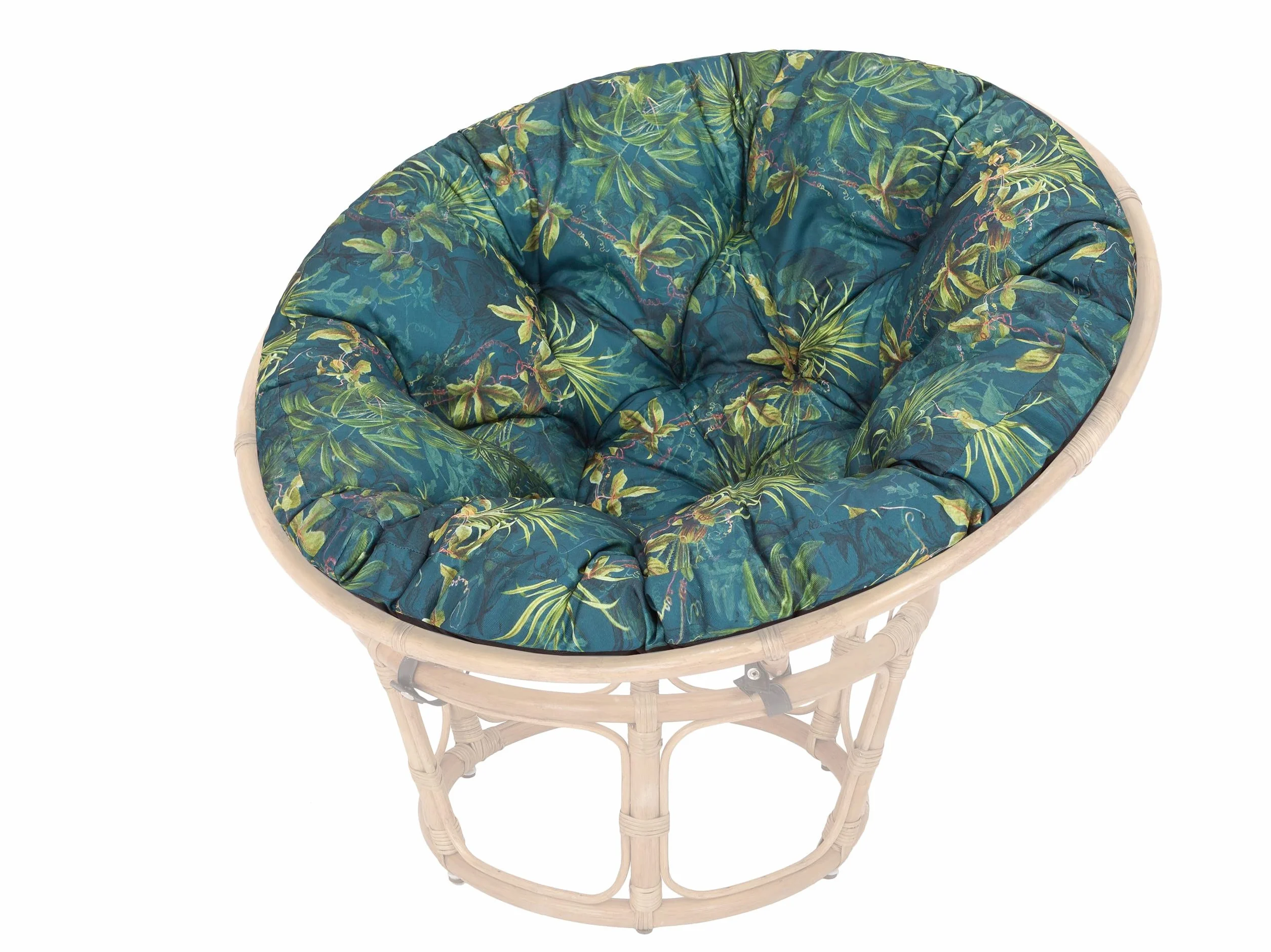 Imbottitura per poltrona Papasan, cuscino di ricambio, diametro 114 cm, cuscino imbottito, made in EU, motivo: erba verde