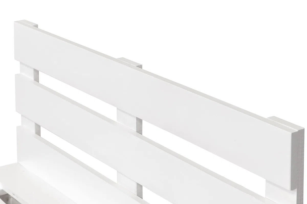 Divano di pallet levigata e piallata – per interni ed esterni poltrona/divano per patio (120 x 60 cm, bianco).