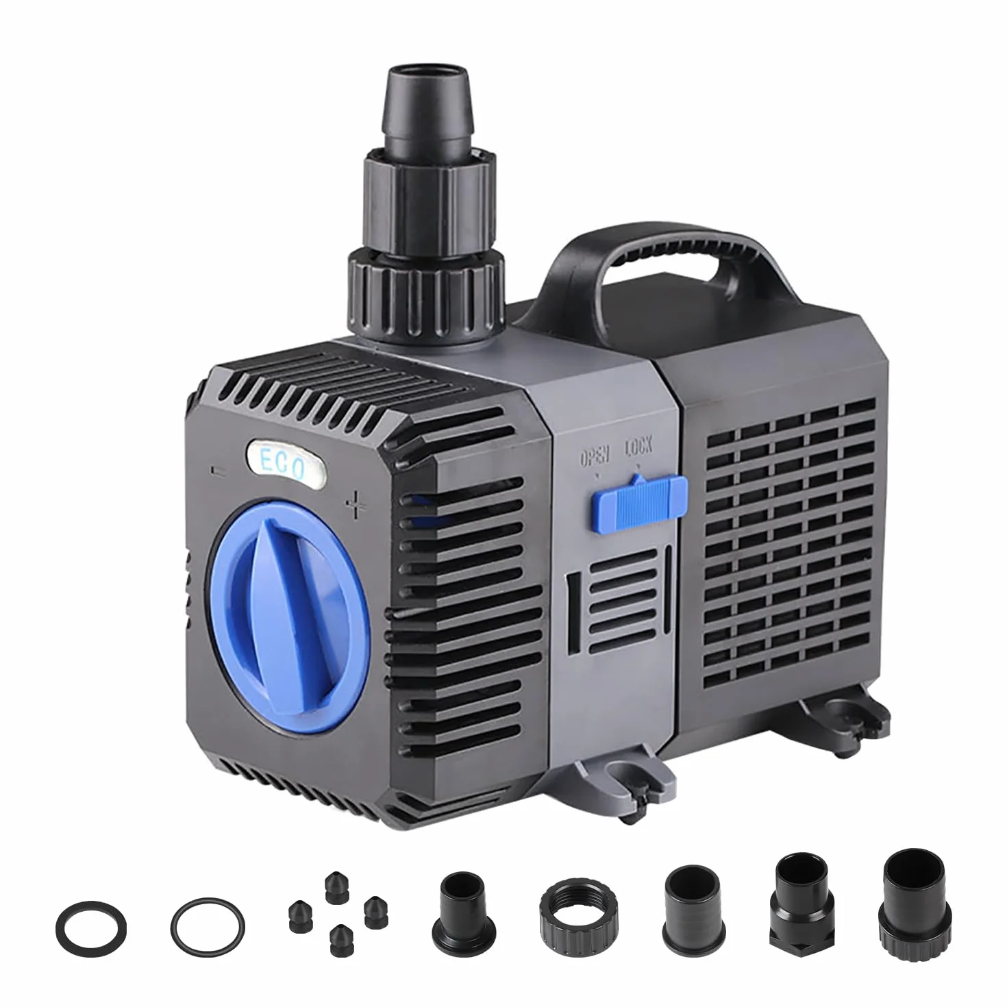 EXLECO Super Eco Pompa per laghetto, 4500 l/h, 30 W, a risparmio energetico, per esterni, cascata, stagno, ruscello, fontana