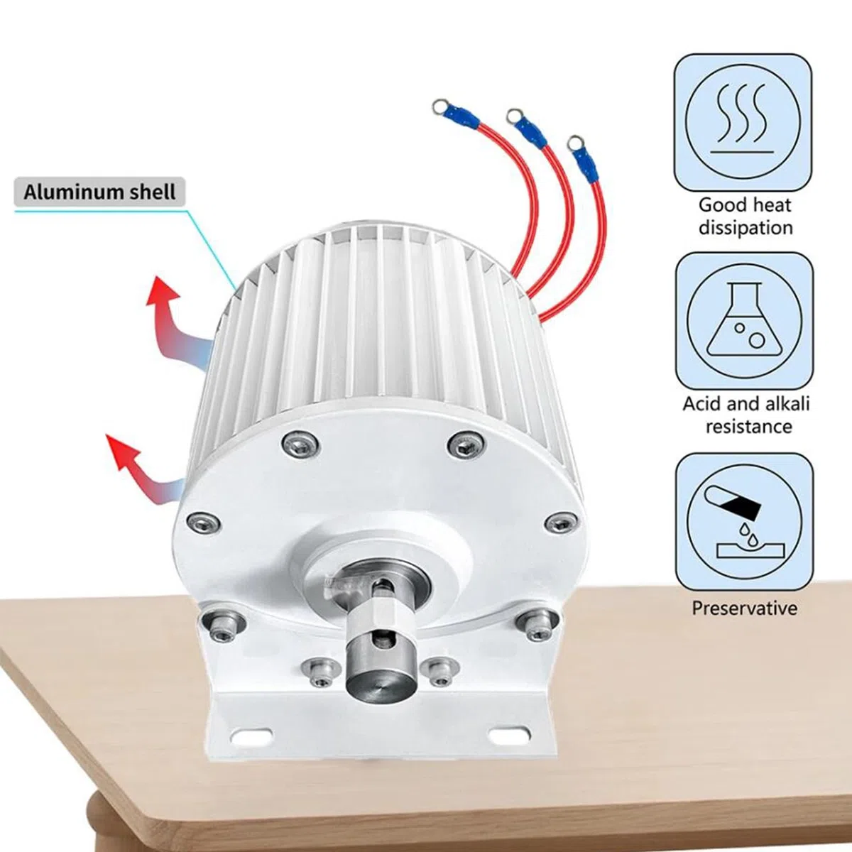 Generatore a magneti permanenti Senza Ingranaggi da 14000W, Dynamo Magnetica ad Acqua per Turbine idrauliche da 12V 24V 48V (750 Giri/min, 220V)
