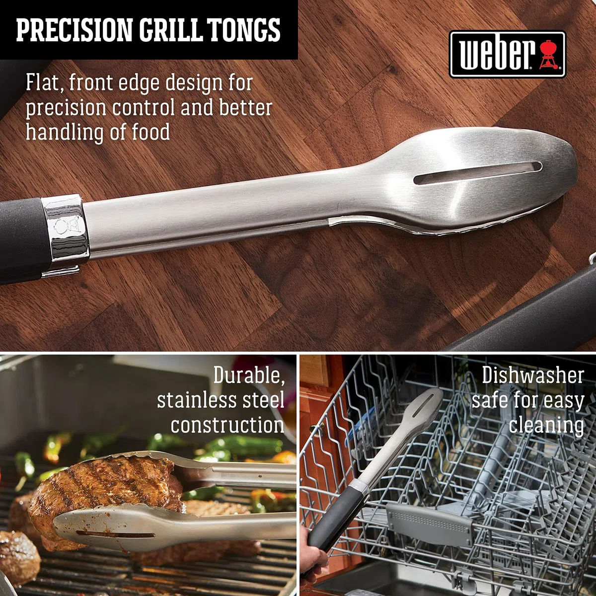 Weber Pinze per griglia di precisione, in acciaio INOX, 45,7 cm
