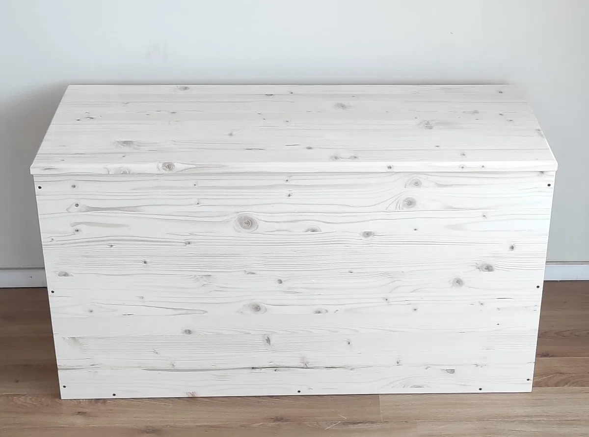 TOTAL WOOD 2012 Cassapanca Contenitore Baule in Legno Interno Esterno 90x35x50 cm al Naturale Non trattato Anche su Misura