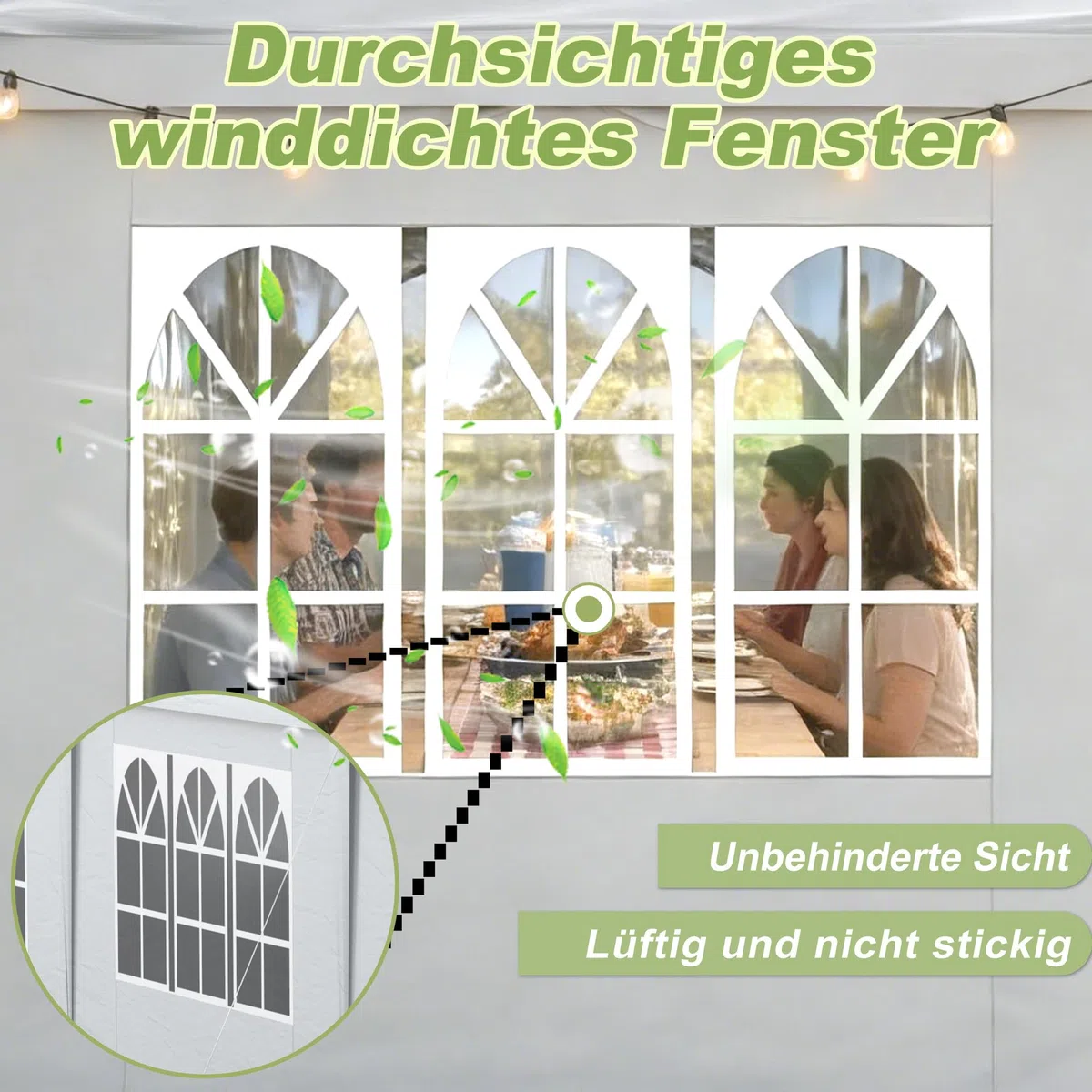 ACXIN Gazebo da giardino, 3 x 6 m, con 6 pannelli laterali, impermeabile, robusto telaio in acciaio, protezione solare e resistente alle intemperie, tessuto Oxford, gazebo da giardino o barbecue per