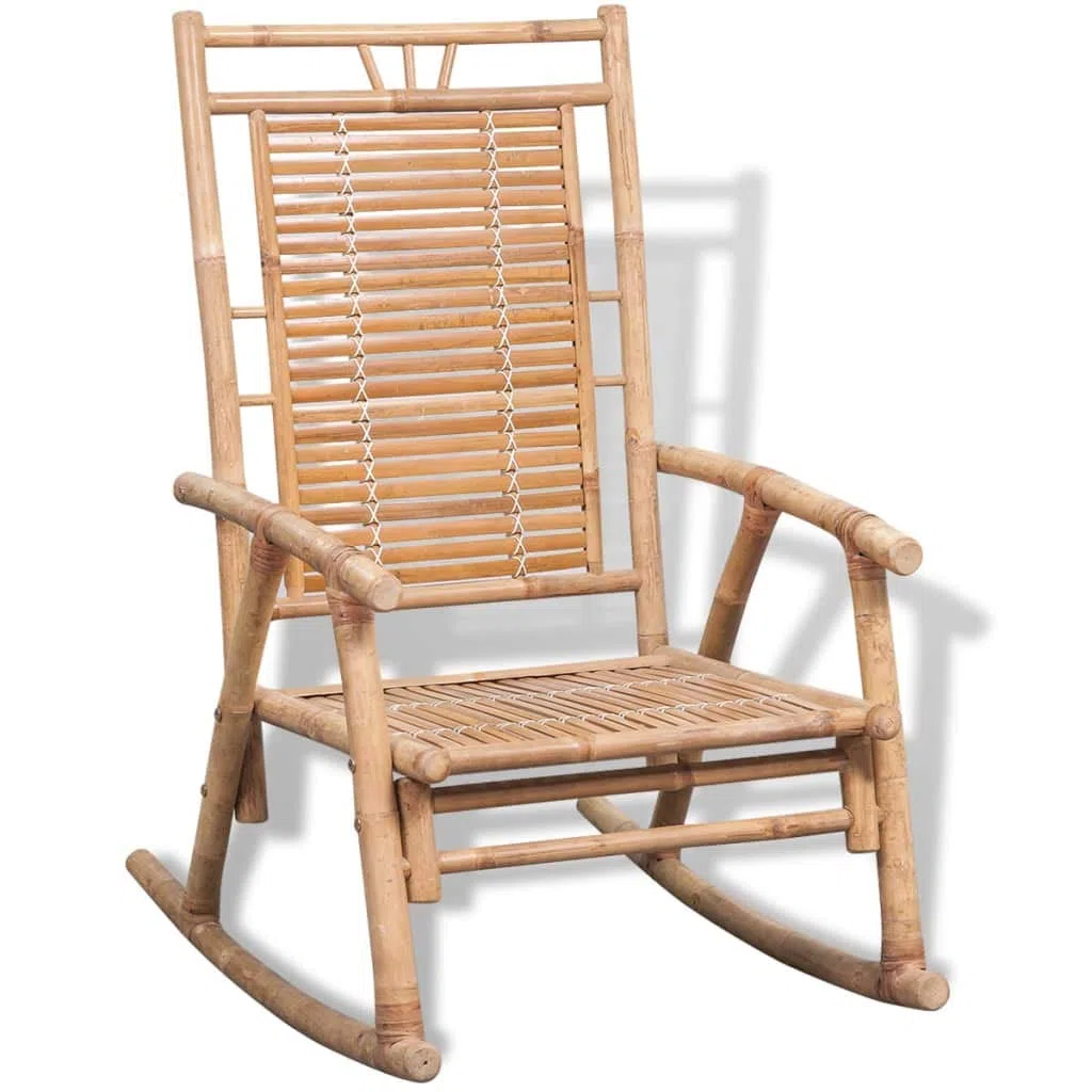 Sedia,Poltrona Da Giardino In Bambù, Divano A Dondolo Per Giardino, Bordo Piscina, Terrazza, Balcone, Soggiorno, Ufficio A Dondolo, In Bamboo