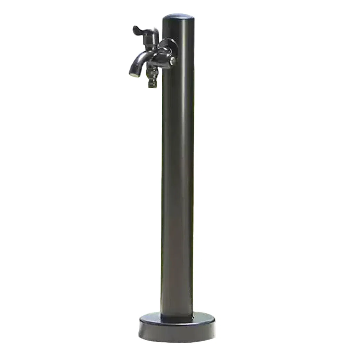 Colonna del Rubinetto da Giardino in Acciaio Inossidabile 304,Colonna d'acqua giardino,Fontana d'Acqua Indipendente,Rubinetto Antigelo da Esterno, Fontana a Pavimento 60cm Nero A