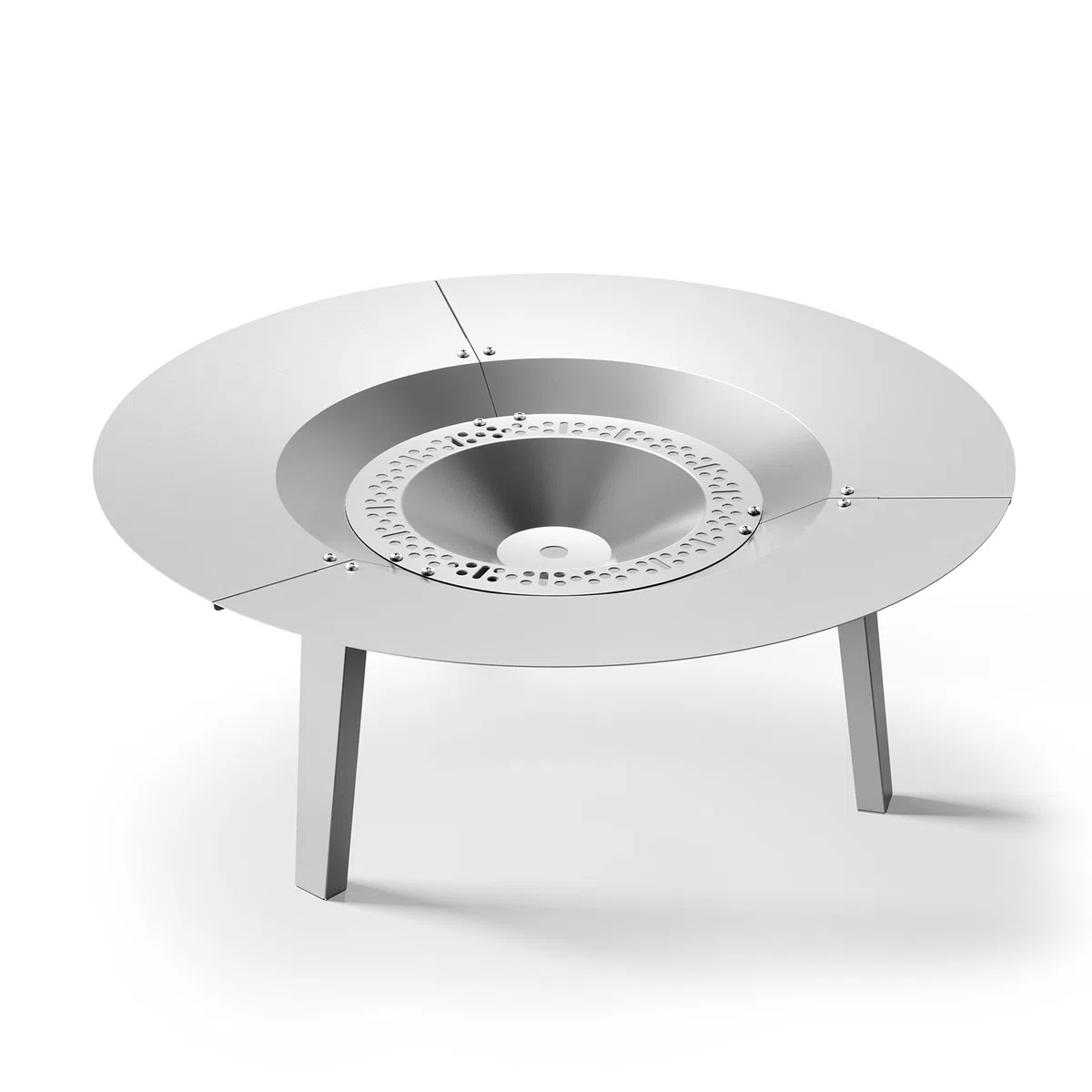 TURBRO Fireside Pluto - Deflettore di calore per braciere da 19/49,5 cm e braciere R19, reindirizza il calore verso l'esterno, accessorio in acciaio inossidabile 304 con manici e gambe pieghevoli, per