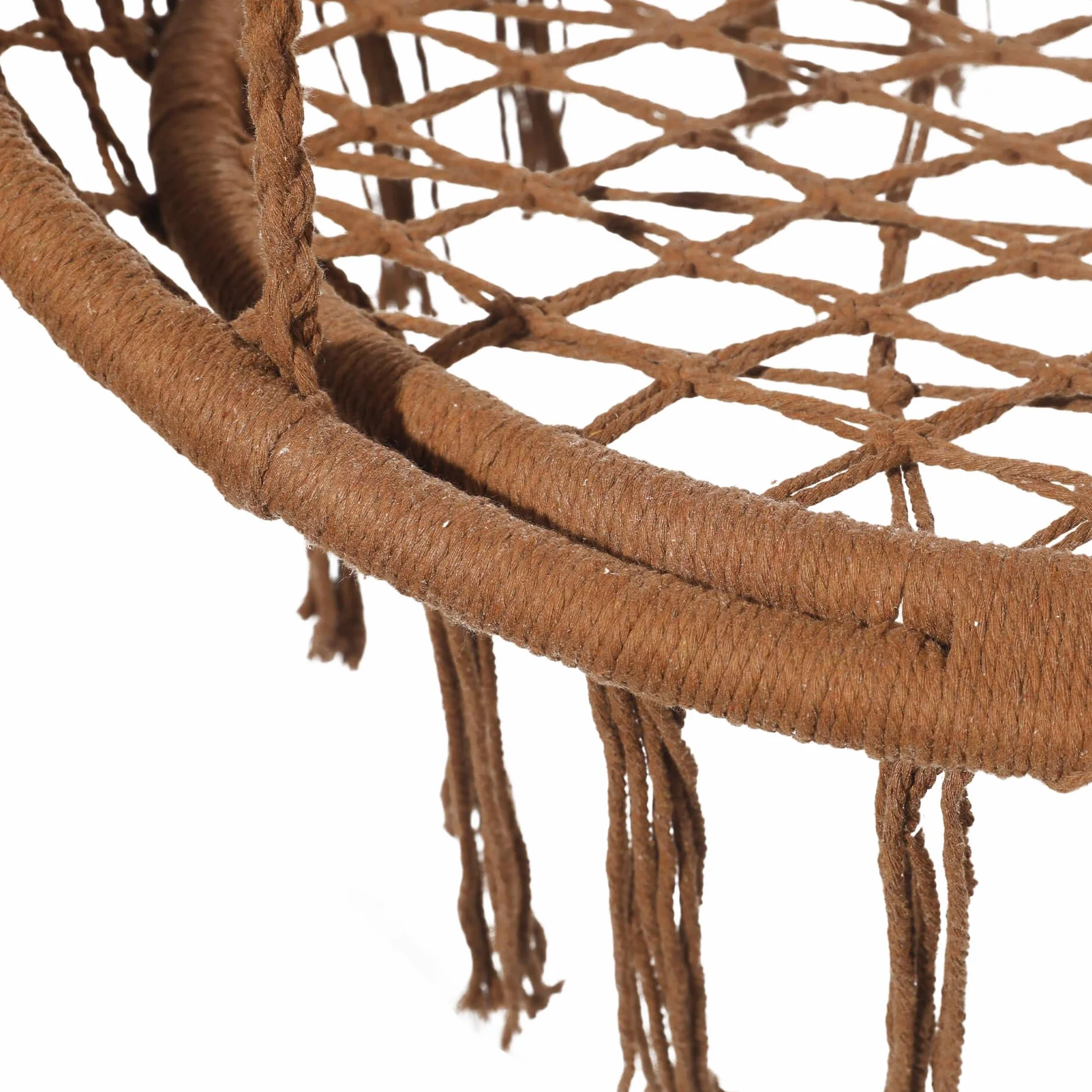 Rebecca Mobili Divano a Dondolo 2 Posti, Sedia Sospesa Relax, Marrone, Acciaio Policotone, 2 Posti, per Giardino Salotto - Misure HxLxP: 150 x 130 x 70 cm - Art. RE7174