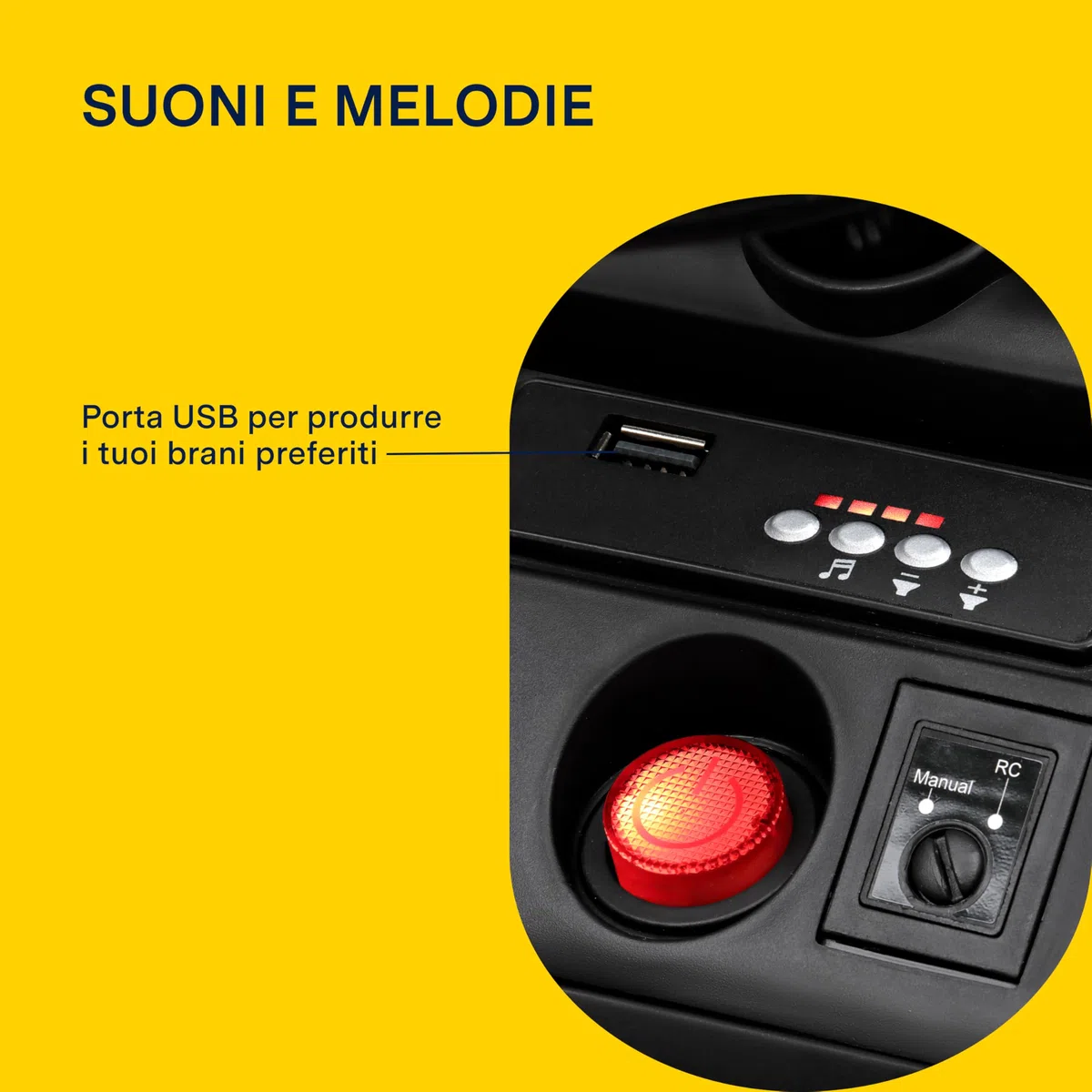 PEG John Deere Farm Power Trattore Elettrico Cavalcabile 12V per Bambini con Telecomando, Guida Manuale, Luci e Suoni, Età 18+ Mesi