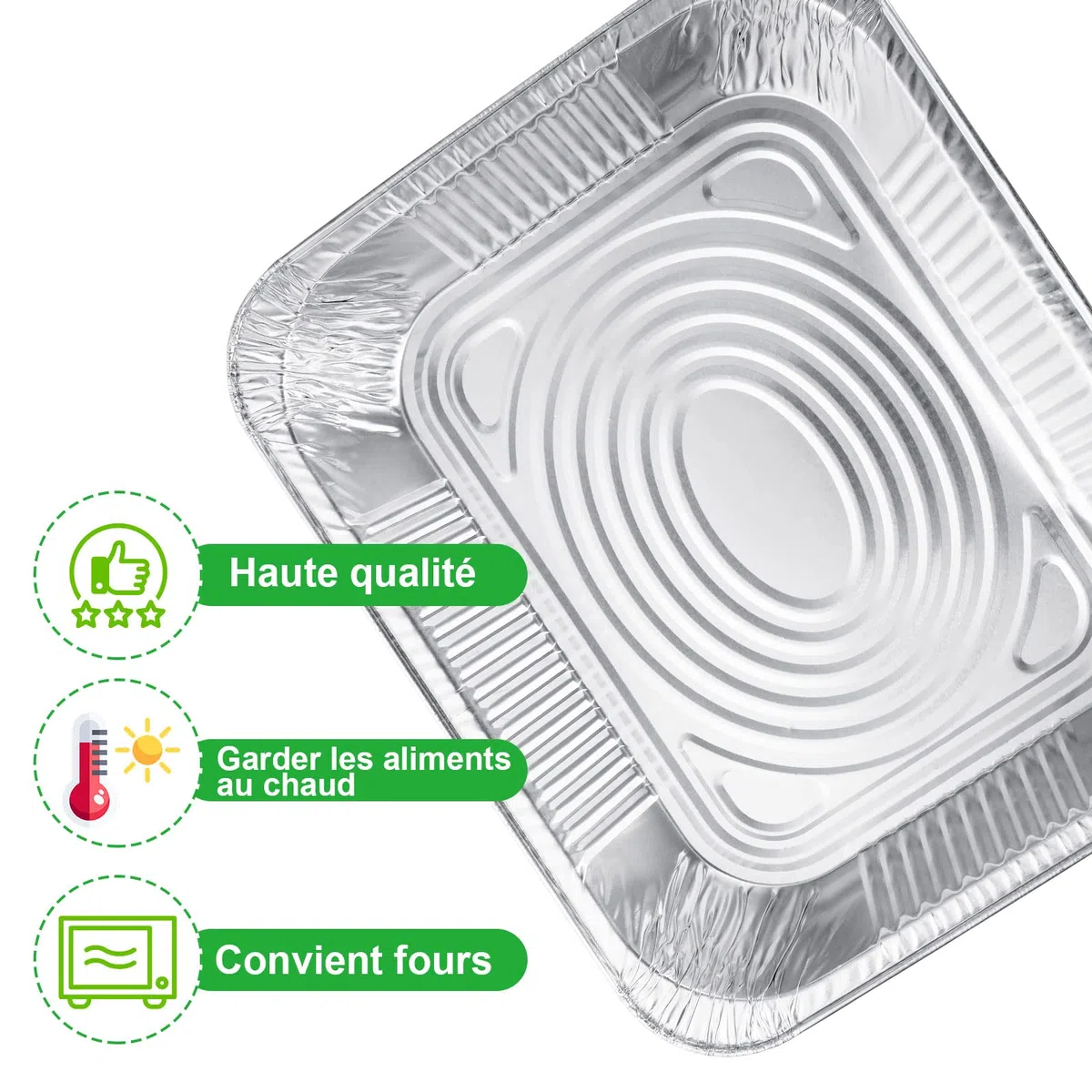 SENENQU 30 Pezzi Teglia Alluminio 3500 ml Senza Coperchio, Teglie Alluminio Usa e Getta per Barbecue Usa e Getta Forno Buffet Griglia Catering e Cucina