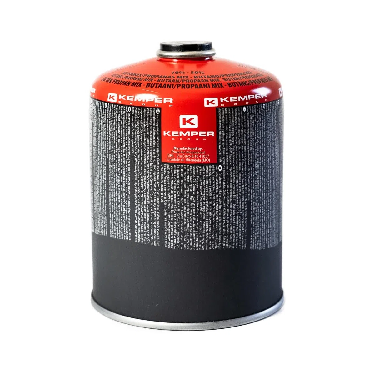 Confezione di 6 cartucce di gas 450g butano propano miscela KEMPER 7/16 valvola bombola gas serbatoio campeggio EN 417