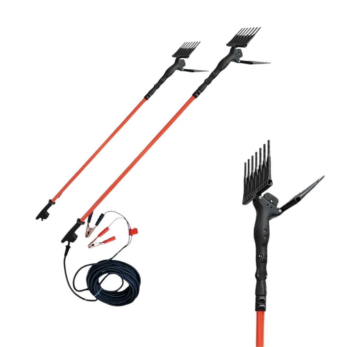 Generico Abbacchiatore Olive Elettrico 12V con Asta Telescopica 2-3m, 800 Battiti/Min, Pettini in Tecnopolimero – Scuotitore Professionale Leggero e Potente per Raccolta Olive