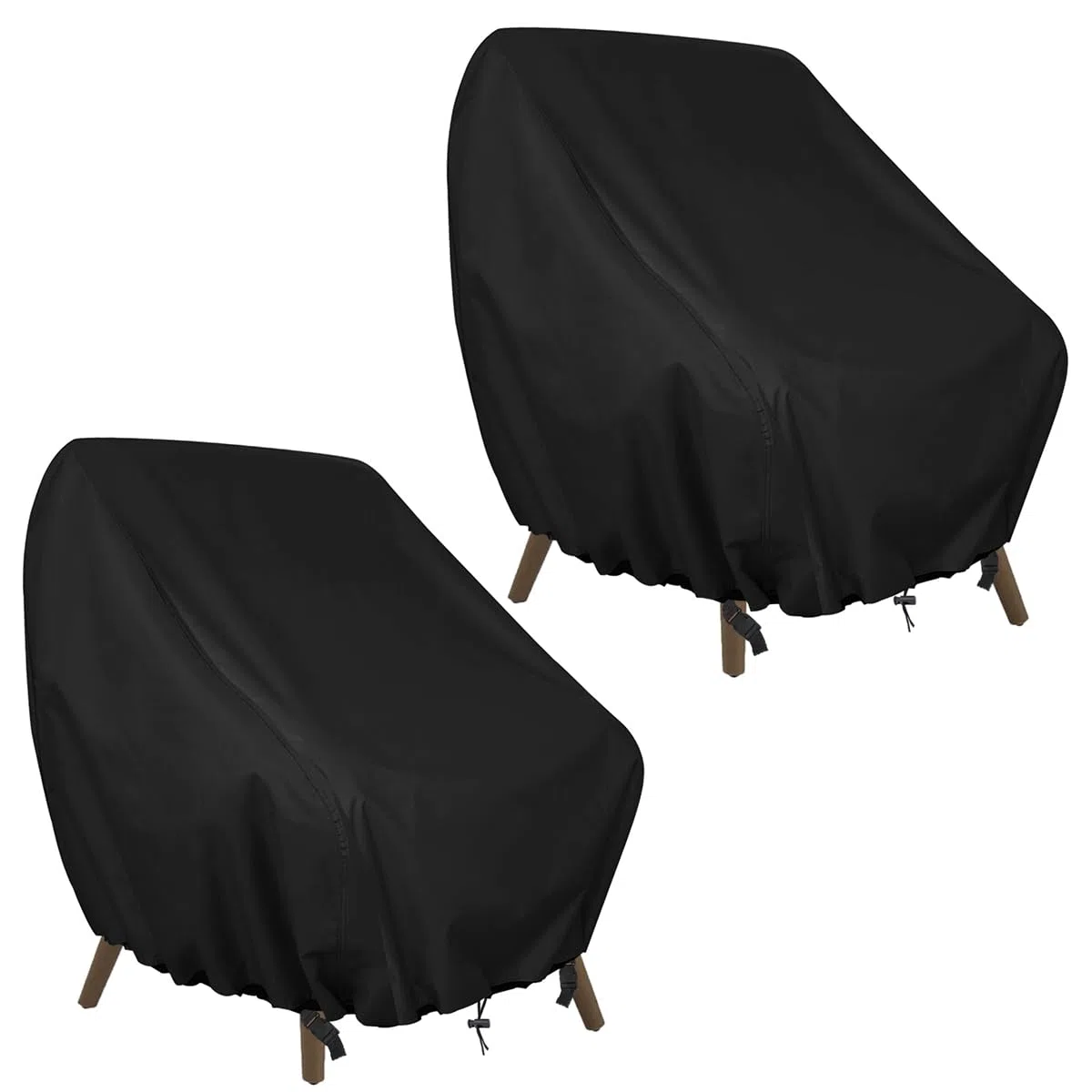 GARPROVM Telo protettivo per sedie da giardino, 2 pezzi, copertura per poltrona, 89 x 97 x 74 cm, resistente alle intemperie, tessuto Oxford